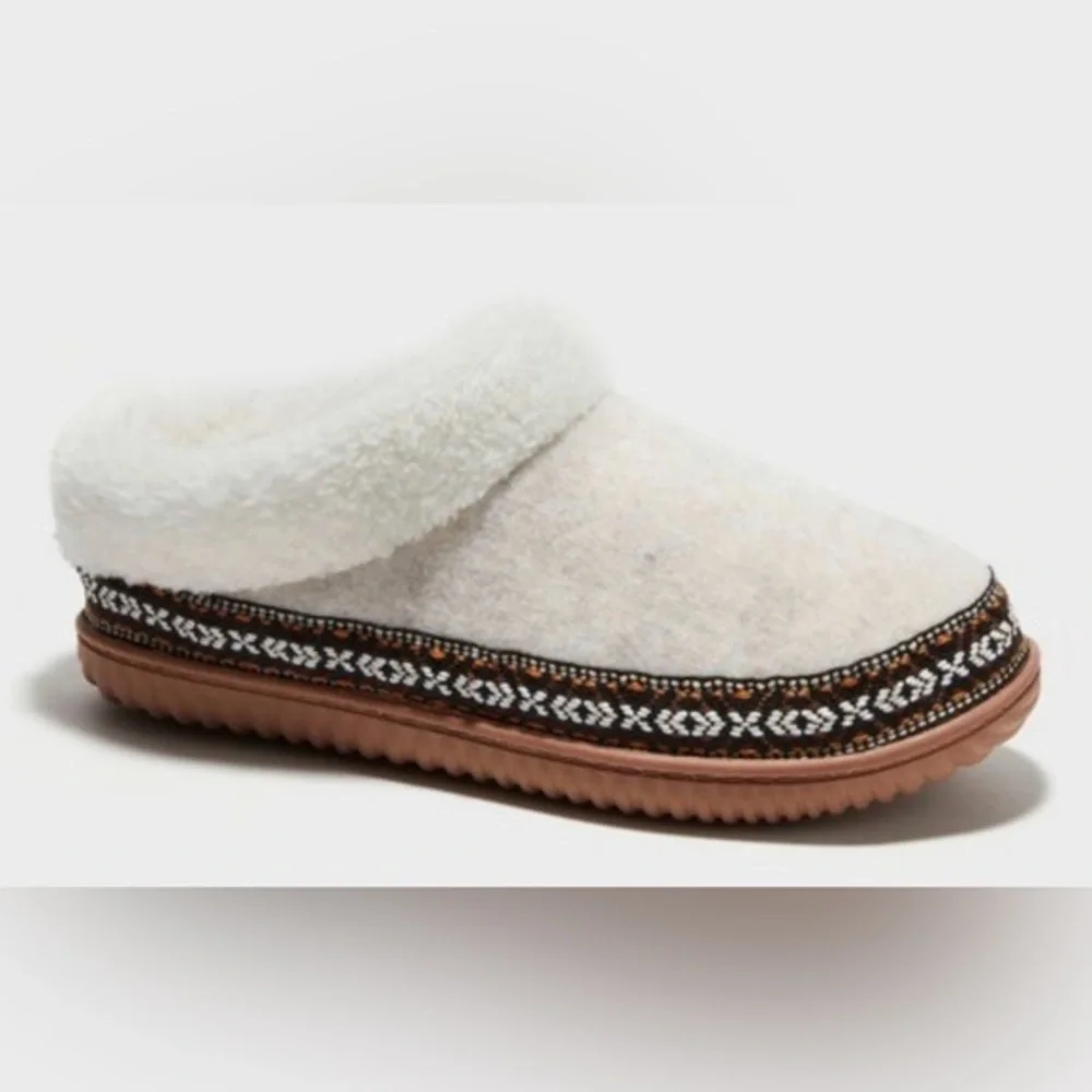 NEW dluxe by dearfoams Women's Juniper Slide Slippers - Oatmeal sz 7/8 … - Picture 1 of 4